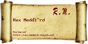 Rex Medárd névjegykártya